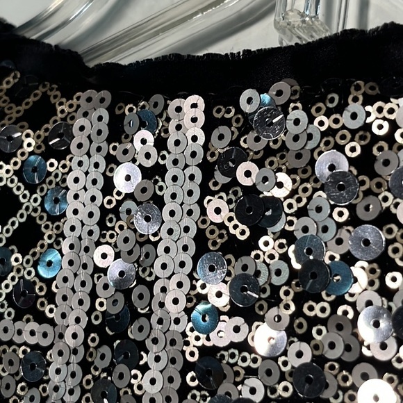 WORTH Art Deco Gold/Silver/Black Sequin Artsy Evening Crop Cocktail Jacket SZ 2 - Picture 7 of 16